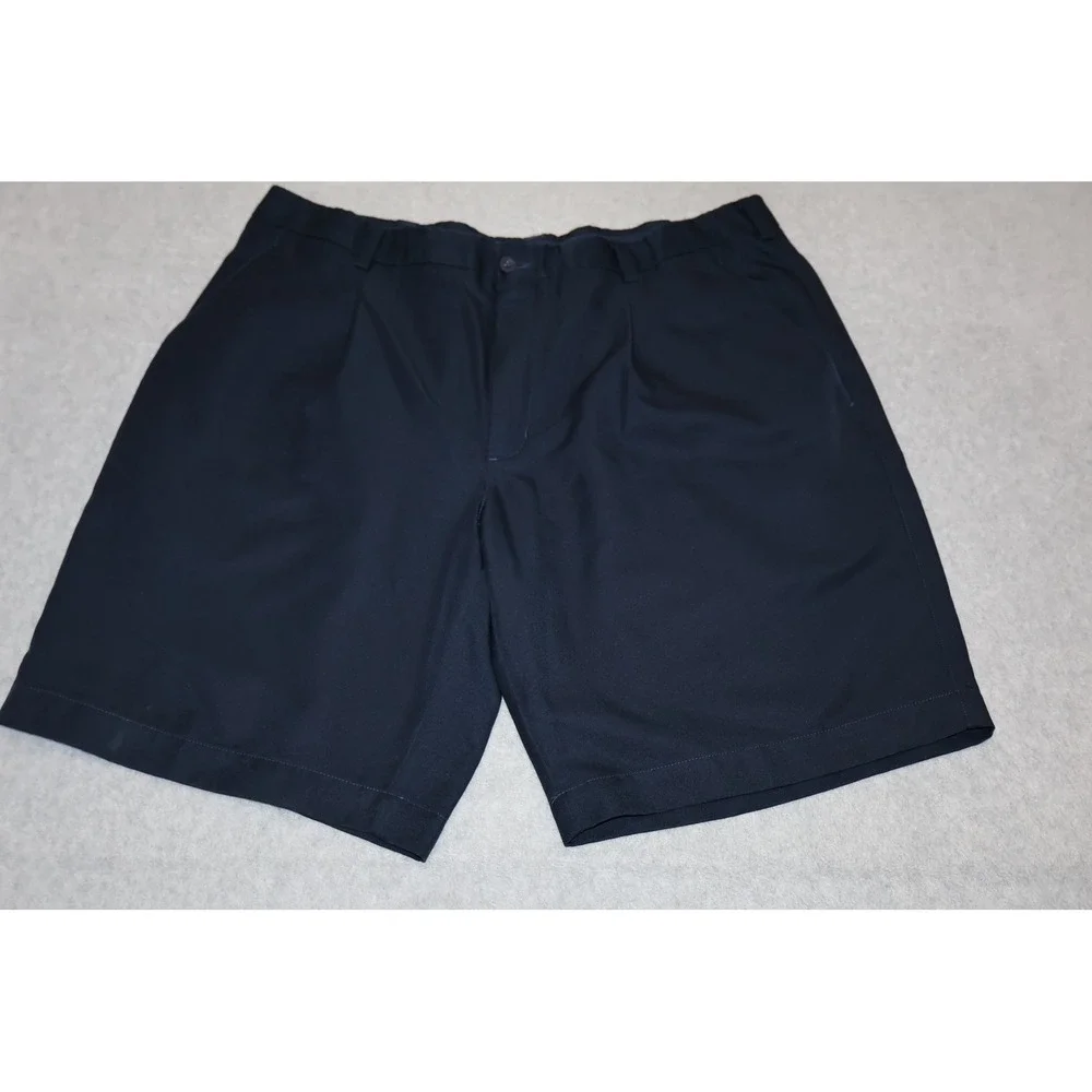 Nike Golf Shorts Mens 40 Navy Blue Dri-FIT Pleated Performance 9